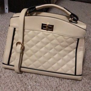 Cream Quilted Purse